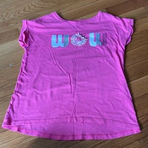 8 years old pink WOW donut short sleeve.